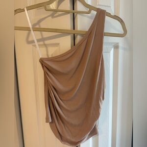 LNA Ribbed Beige Top